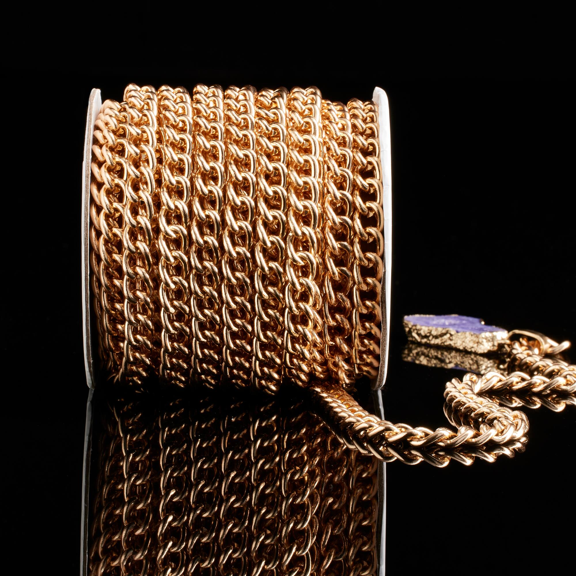6 Pack: 5yd. Gold Curb Chain Spool By Bead Landing™
